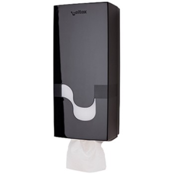 Dispensador Celtex Negro para papel higiénico tipo Hoja a Hoja